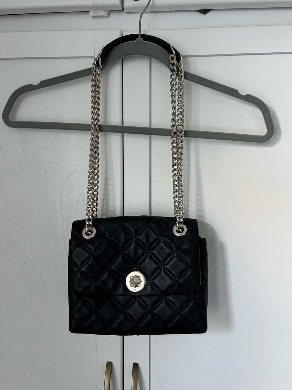 Kate Spade Classic Quilted Shoulder Bag in Black